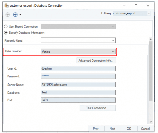 Connect to Vertica Database with Astera Centerprise | Astera