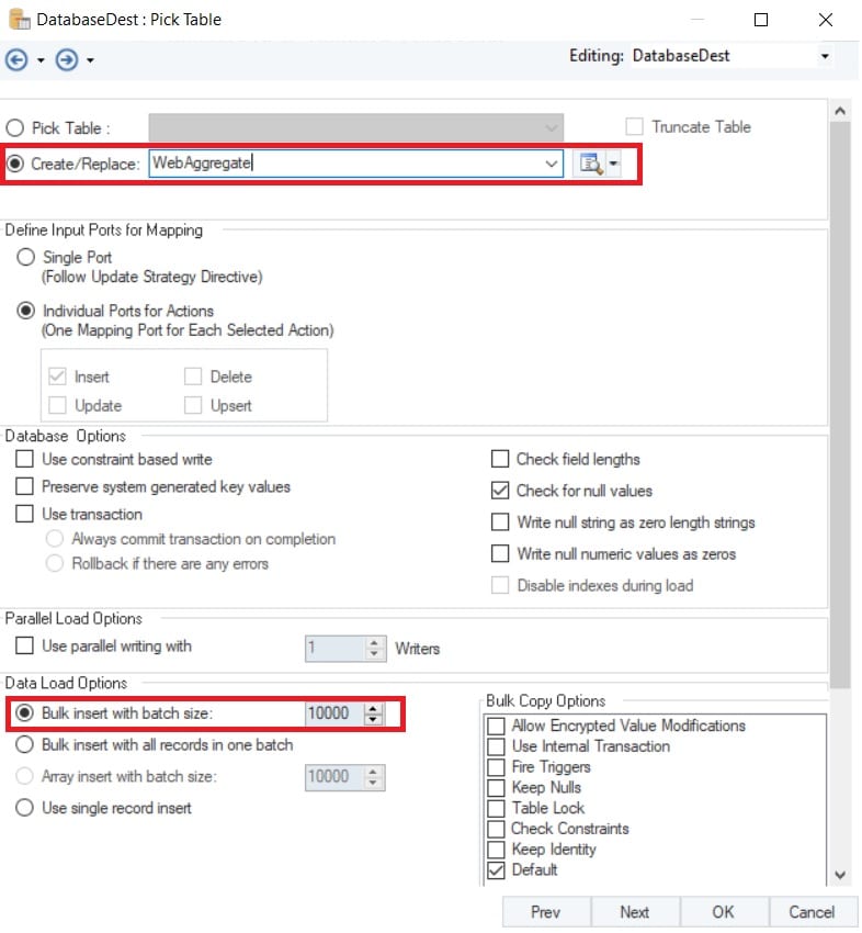 Create a new Redshift table