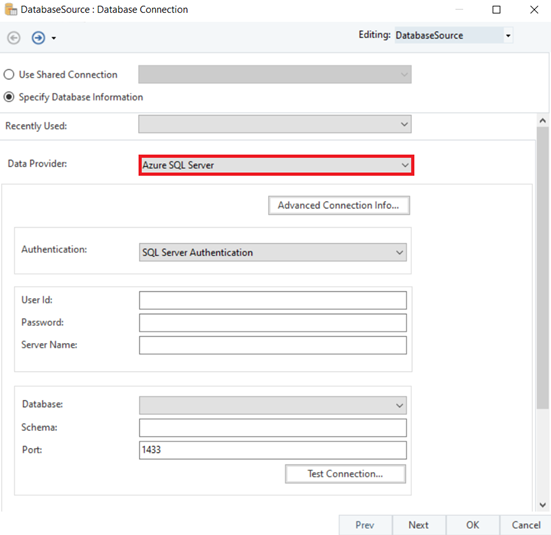 Conéctese a Azure SQL Database como fuente