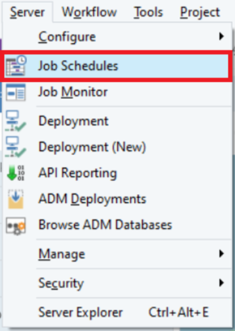 Job scheduler in ADWB