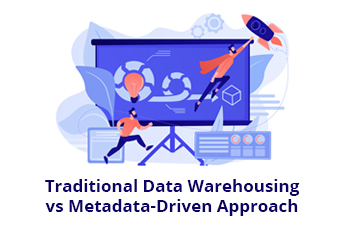 Abordagem tradicional versus armazenamento de dados orientado por metadados