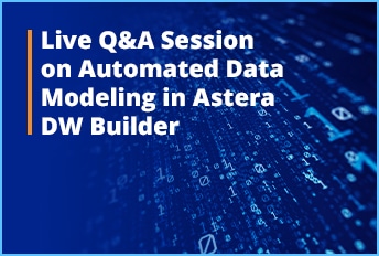 جلسة أسئلة وأجوبة مباشرة حول نمذجة البيانات الآلية بتنسيق Astera منشئ DW