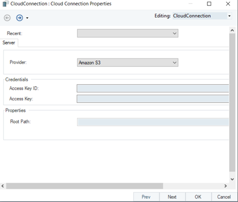 sftp s3 : connectez-vous à Amazon S3 avec Astera Centerprise