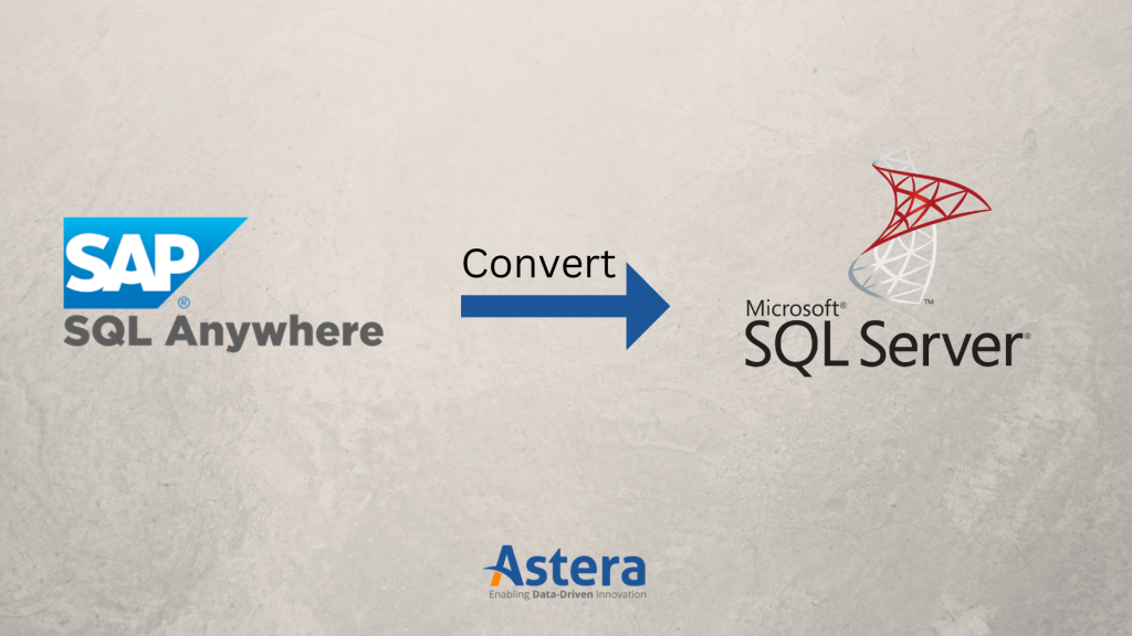 تحويل البيانات في SQL Anywhere والترحيل إلى SQL Server