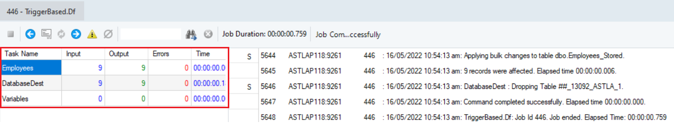 Trigger CDC execution in Astera.