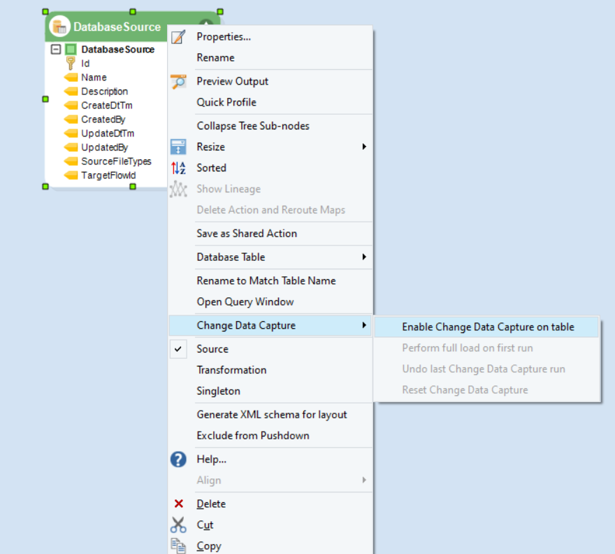 Enabling Trigger CDC in Astera.