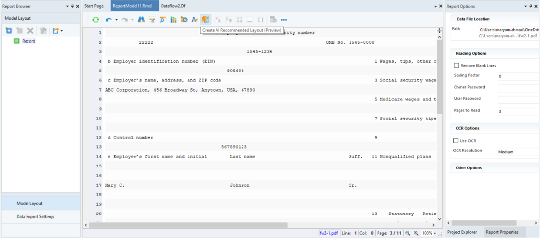 tax form data extraction